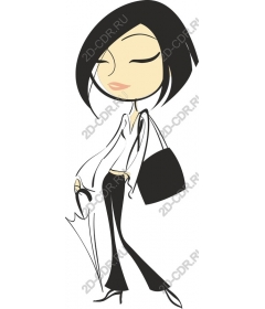  Elegant woman with parasol
