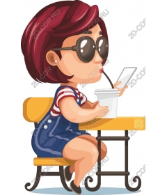  Chic Girl In The Cafe