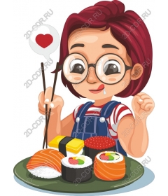  Charming a sushi lover