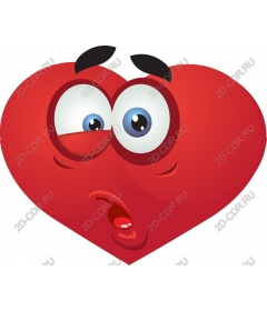 Whimsical heart with expressive features