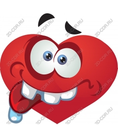 Playful heart character