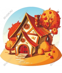 Whimsical autumn cottage