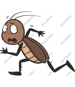 Playful cartoon-cockroach