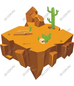  An oasis in the desert: Skull and cacti