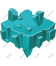  Teal Geometric Rock ion