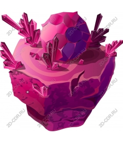  Bright pink crystal stone
