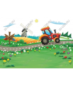  Charming a tractor in the countryside