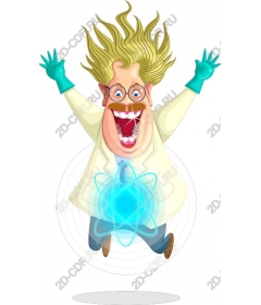  Energetic scientist jumps