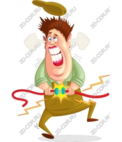  Bizarre cartoon electrician