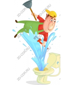  Fancy plumber in action