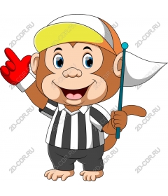Funny monkey-the referee