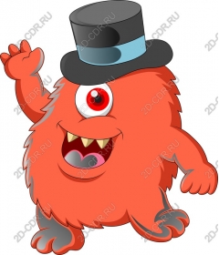  Fancy furry monster in the cylinder