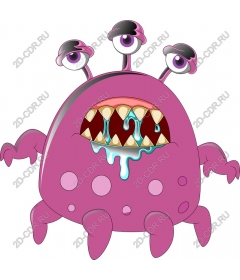 Playful pink monster