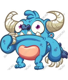 Playful Blue Monster