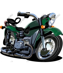 Classic green motorcycle