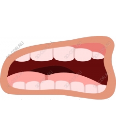 Graphics with open mouth