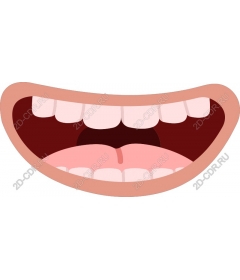  Happily open mouth