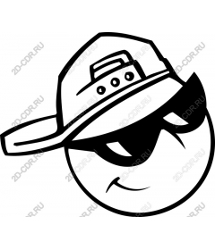  Cool smiley face with a cap