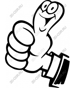  Cartoon hand with thumb up