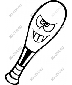  Cartoon baseball bat
