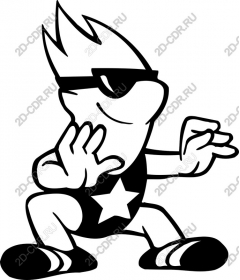 Playful retro character