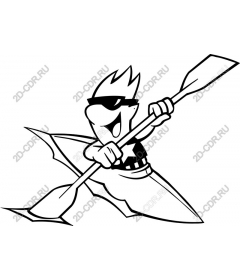 Playful kayaker