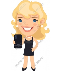  Confident woman with a smartphone