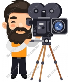  Cartoon camera operator