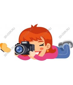 Funny girl with a camera