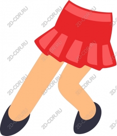 Red skirt in motion