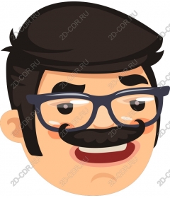 Exciting man with a mustache