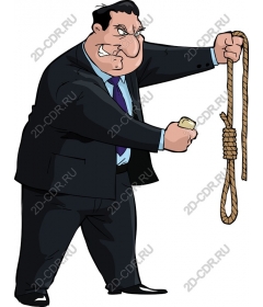  Dynamic businessman holding a rope