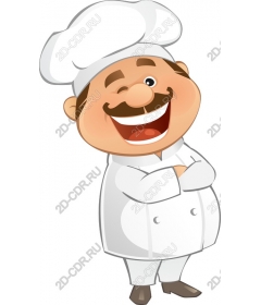 Funny cartoon chef