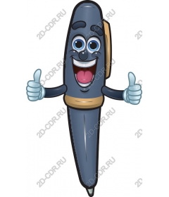 Funny cartoon pen for writing