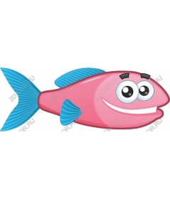 Cheerful pink fish