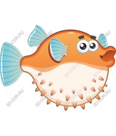  Cute cartoon Blowfish