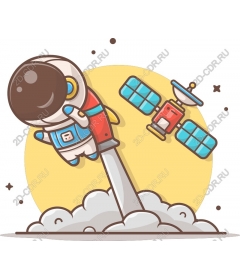 Astronaut-rocket