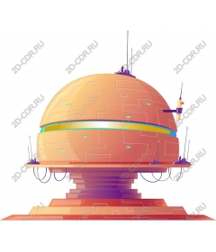  A futuristic space station