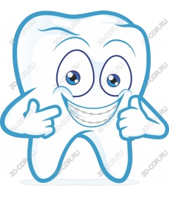 Fun character-a tooth for dental stock
