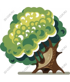  Bright stylized tree