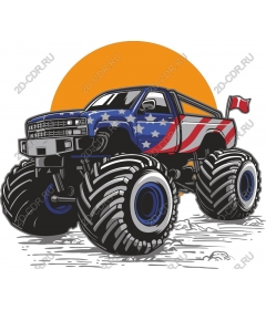  American flag Monster Truck