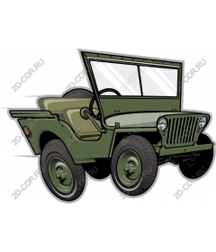  Винтажный военный джип