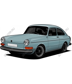  Винтажный синий автомобиль
