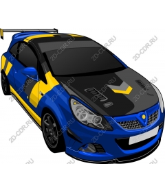 Элегантный синий гоночный автомобиль
