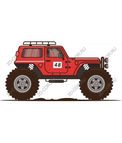 Red monster truck