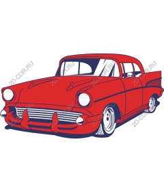 Классический красный автомобиль