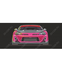  Hot pink sports car