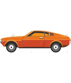 Классический ретро-оранжевый спортивный автомобиль