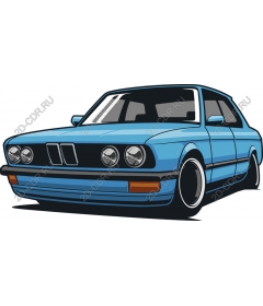 Классический синий автомобиль