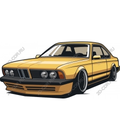 Классический желтый спортивный автомобиль